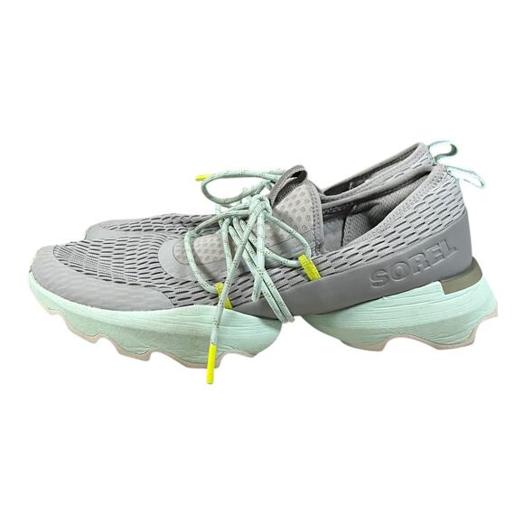 Sorel Women’s Shoes Size 10.5 Gray Mint Green Running Walking Sneakers Excellent - Picture 1 of 13